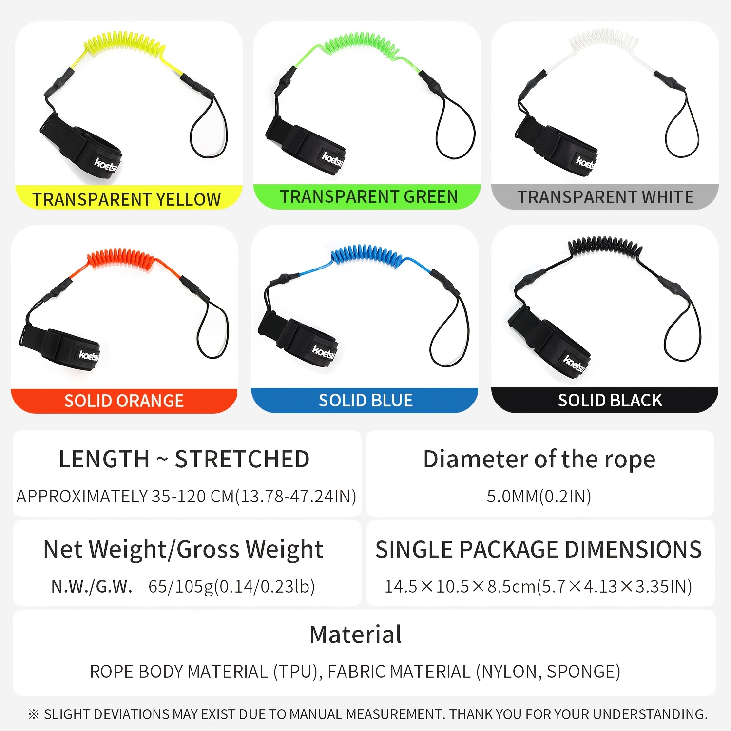 KOETSU Bodyboard Leash, 5mm TP - đánh giá và giá Surfboard Leash