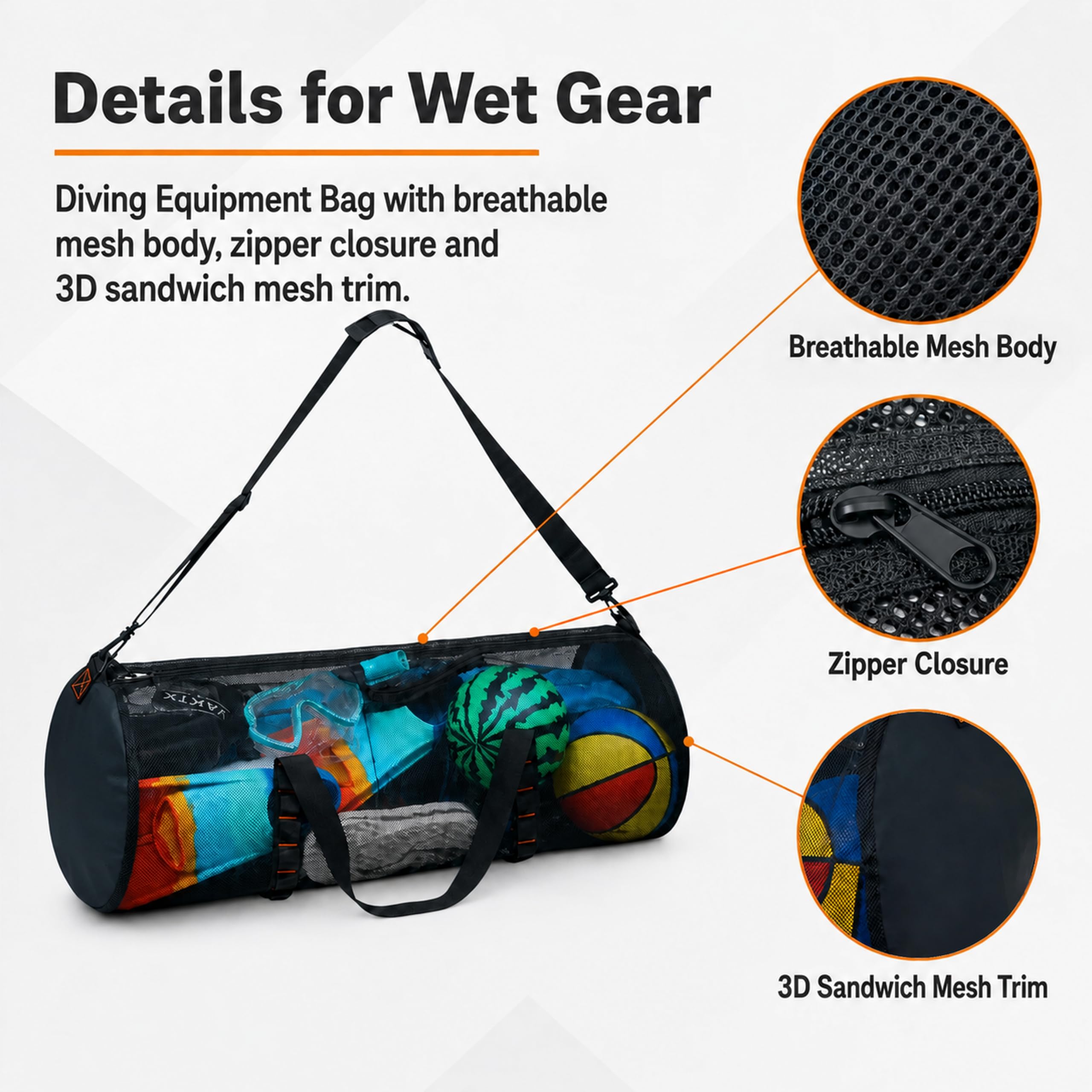 113L & 43L Mesh Scuba Travel D - đánh giá và giá Snorkeling Gear
